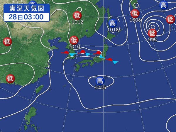 天気図・台風情報＆お知らせ！