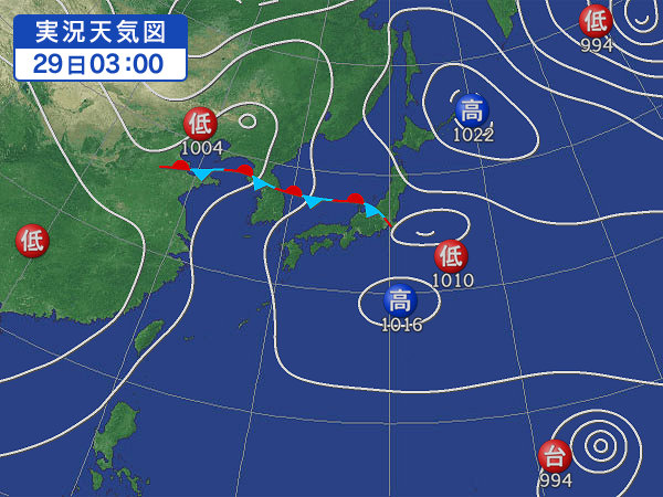 天気図・台風情報＆お知らせ！
