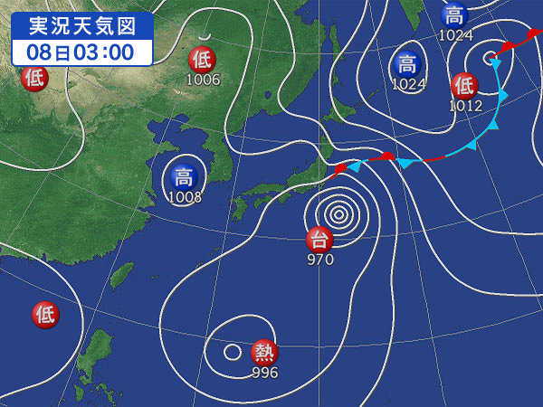 天気図・台風情報＆お知らせ！