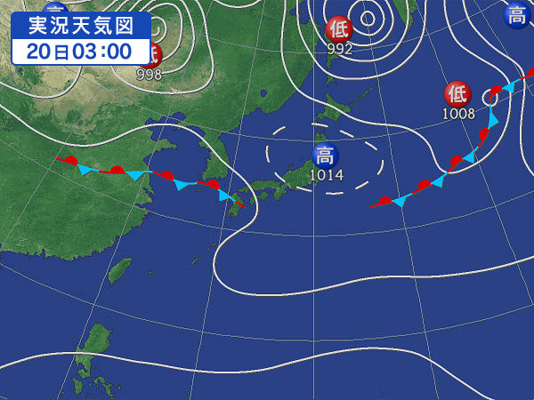 天気図・台風情報＆お知らせ！