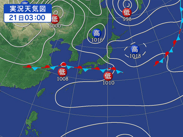 天気図・台風情報＆お知らせ！