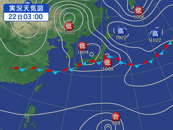 天気図・台風情報＆お知らせ！