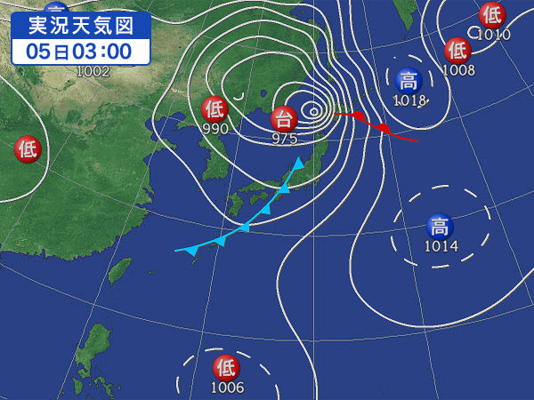 天気図・台風情報＆お知らせ！