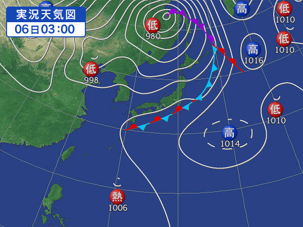 天気図・台風情報＆お知らせ！