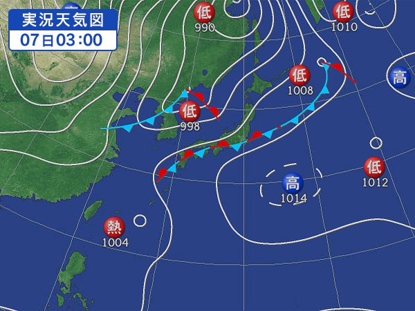 天気図・台風情報＆お知らせ！