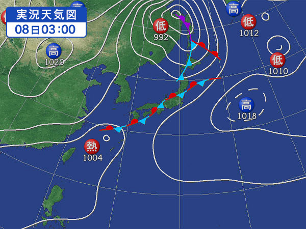 天気図・台風情報＆お知らせ！