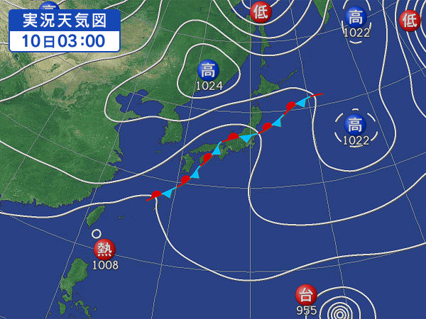 天気図・台風情報＆お知らせ！
