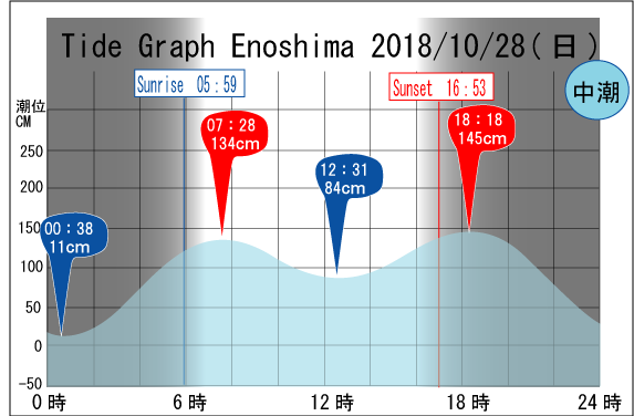 Jerry　の　Tide gragh Enoshima　