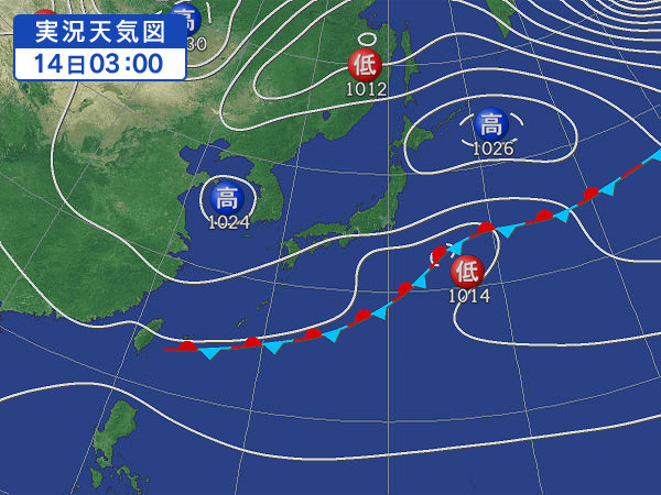 天気図・台風情報＆お知らせ！