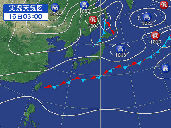 天気図・台風情報＆お知らせ！