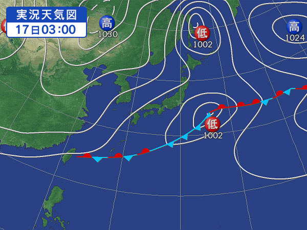 天気図・台風情報＆お知らせ！