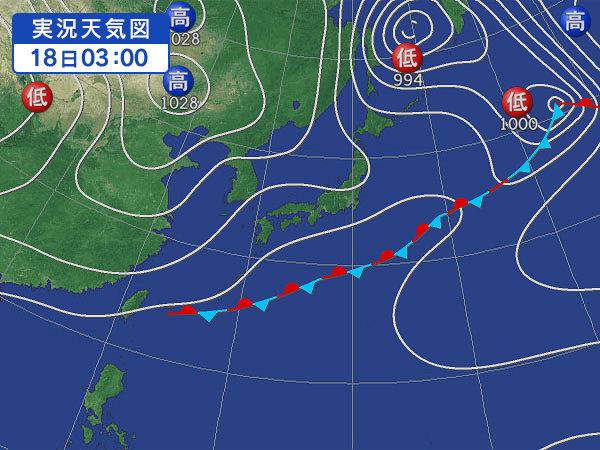 天気図・台風情報＆お知らせ！