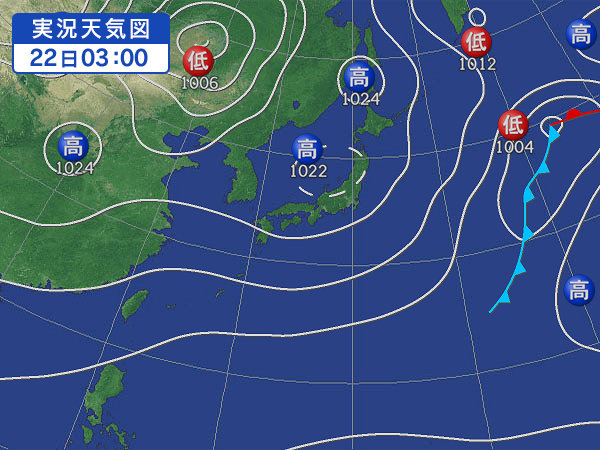 天気図・台風情報＆お知らせ！