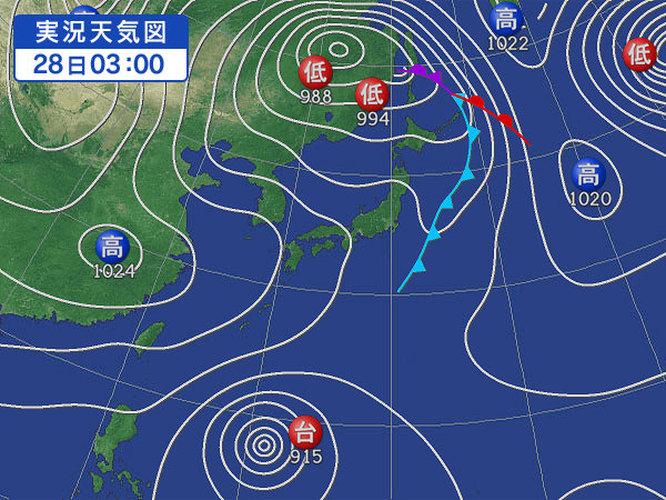 天気図・台風情報＆お知らせ！