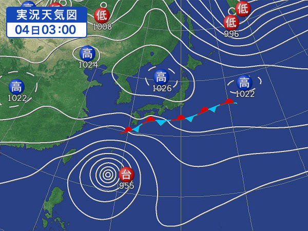 天気図・台風情報＆お知らせ！