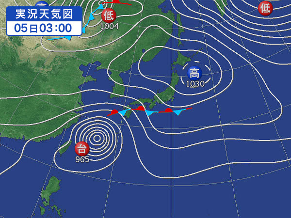 天気図・台風情報＆お知らせ！