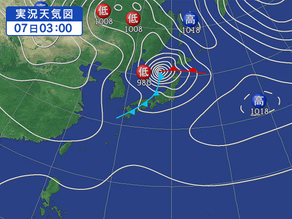 天気図・台風情報＆お知らせ！