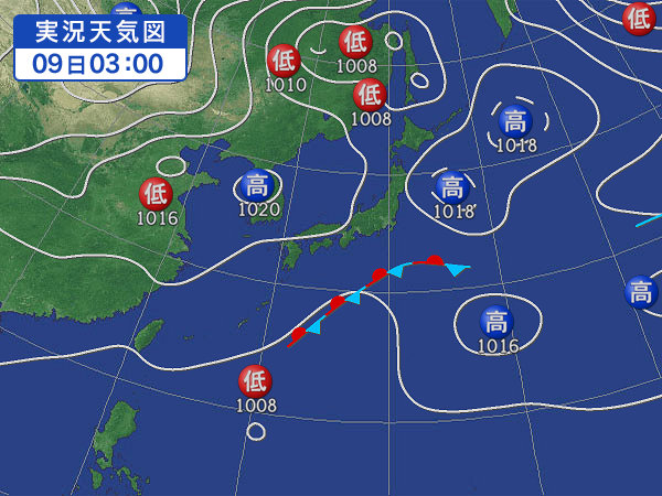 天気図・台風情報＆お知らせ！