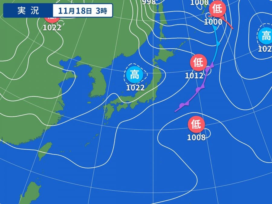 天気図・台風情報＆お知らせ！