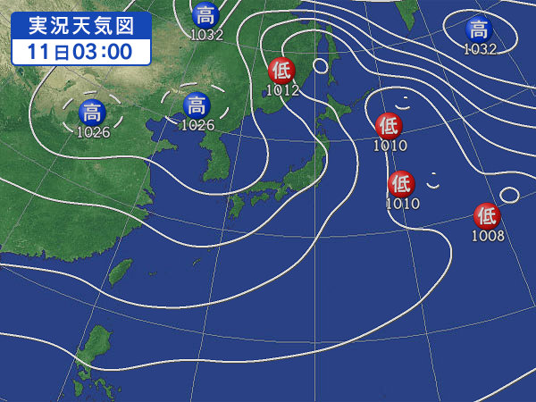 天気図・台風情報＆お知らせ！