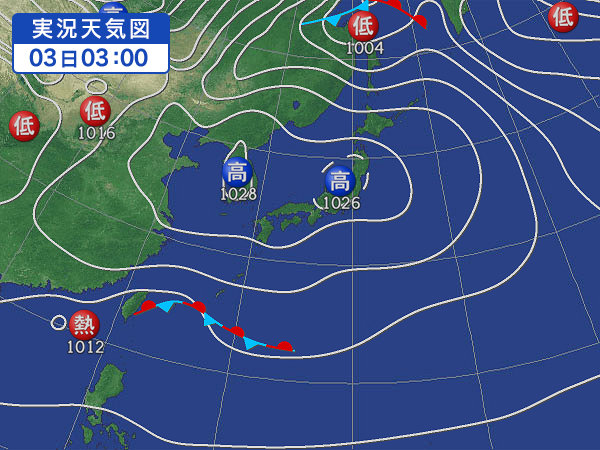 天気図・台風情報＆お知らせ！