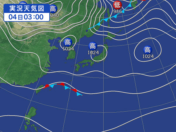 天気図・台風情報＆お知らせ！