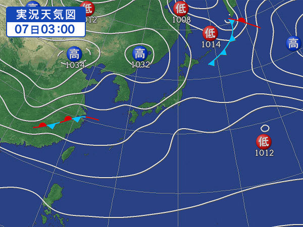 天気図・台風情報＆お知らせ！